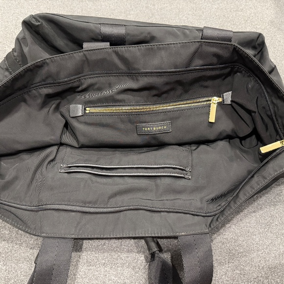 Tory Burch Nylon Black Zippered Tote Bag - Picture 3 of 4